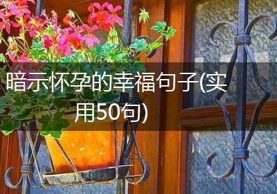 暗示怀孕的幸福句子(实用50句)