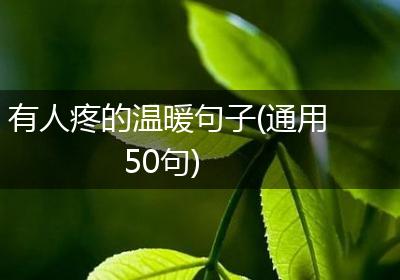 有人疼的温暖句子(通用50句)