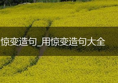 惊变造句_用惊变造句大全