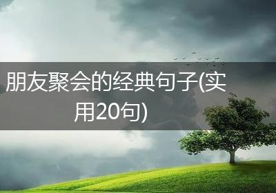 朋友聚会的经典句子(实用20句)