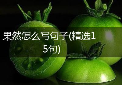 果然怎么写句子(精选15句)