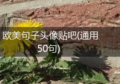 欧美句子头像贴吧(通用50句)