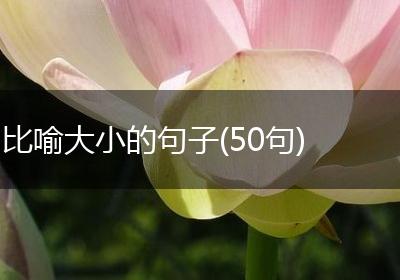 比喻大小的句子(50句)