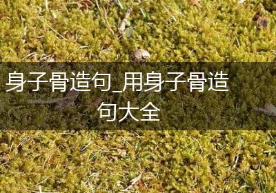 身子骨造句_用身子骨造句大全