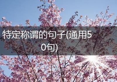 特定称谓的句子(通用50句)