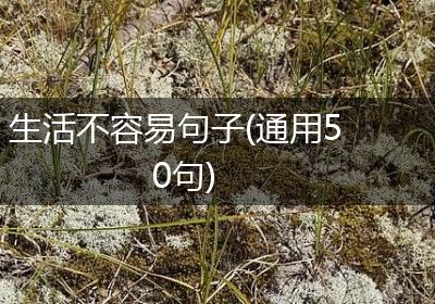 生活不容易句子(通用50句)