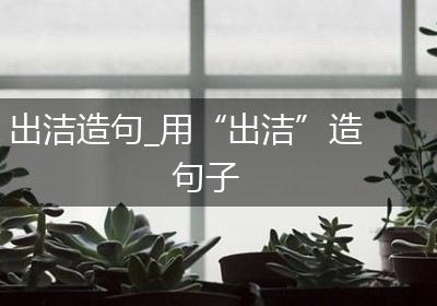 出洁造句_用“出洁”造句子