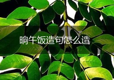晌午饭造句怎么造
