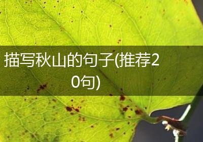 描写秋山的句子(推荐20句)