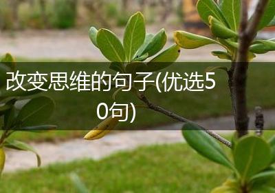改变思维的句子(优选50句)