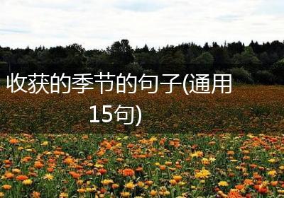 收获的季节的句子(通用15句)