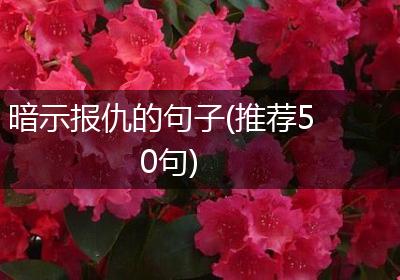 暗示报仇的句子(推荐50句)