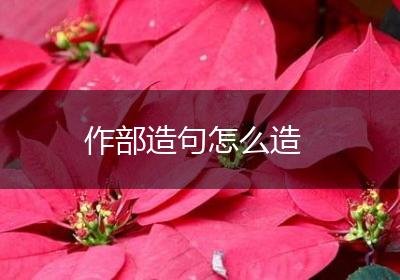 作部造句怎么造