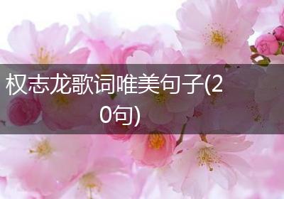 权志龙歌词唯美句子(20句)