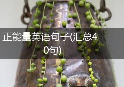 正能量英语句子(汇总40句)