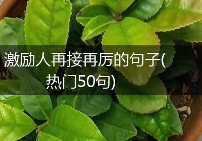 激励人再接再厉的句子(热门50句)