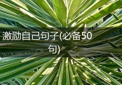激励自己句子(必备50句)