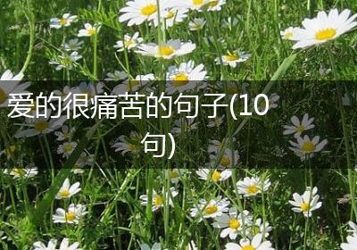 爱的很痛苦的句子(10句)