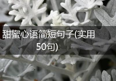 甜蜜心语简短句子(实用50句)