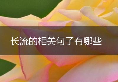 长流的相关句子有哪些