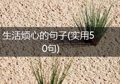 生活烦心的句子(实用50句)