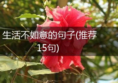 生活不如意的句子(推荐15句)
