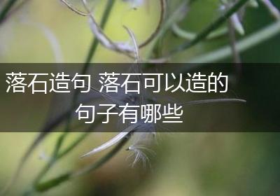 落石造句 落石可以造的句子有哪些