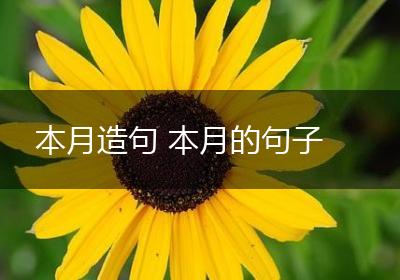 本月造句 本月的句子