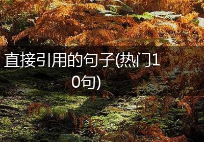 直接引用的句子(热门10句)