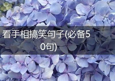 看手相搞笑句子(必备50句)