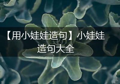 【用小娃娃造句】小娃娃造句大全