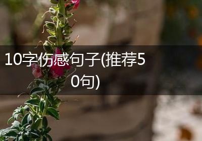 10字伤感句子(推荐50句)