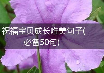 祝福宝贝成长唯美句子(必备50句)