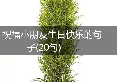 祝福小朋友生日快乐的句子(20句)