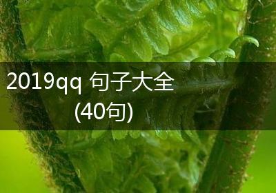 2019qq 句子大全(40句)