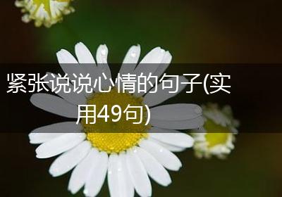 紧张说说心情的句子(实用49句)