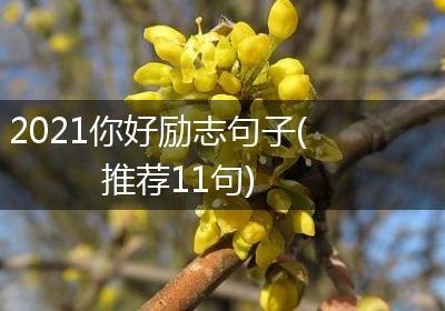 2021你好励志句子(推荐11句)