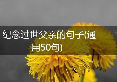 纪念过世父亲的句子(通用50句)