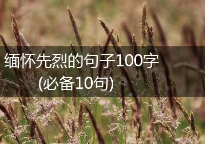 缅怀先烈的句子100字(必备10句)