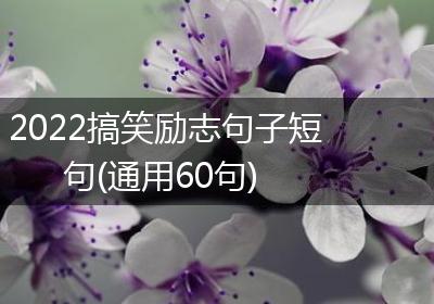 2022搞笑励志句子短句(通用60句)
