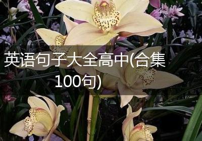 英语句子大全高中(合集100句)
