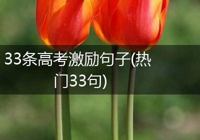 33条高考激励句子(热门33句)