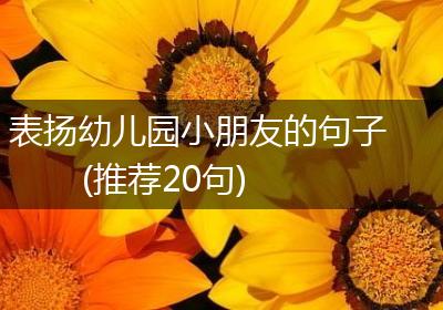 表扬幼儿园小朋友的句子(推荐20句)