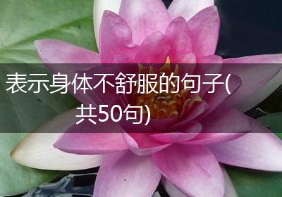 表示身体不舒服的句子(共50句)