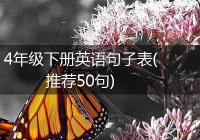 4年级下册英语句子表(推荐50句)