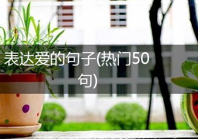 表达爱的句子(热门50句)