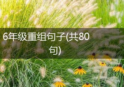 6年级重组句子(共80句)