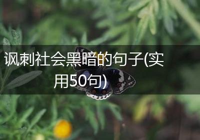 讽刺社会黑暗的句子(实用50句)