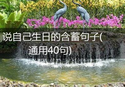 说自己生日的含蓄句子(通用40句)