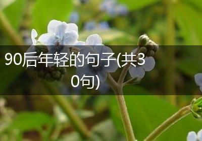 90后年轻的句子(共30句)